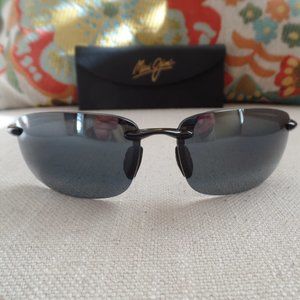 Maui Jim KANAHA Polarized Rimless Gloss Black-Grey